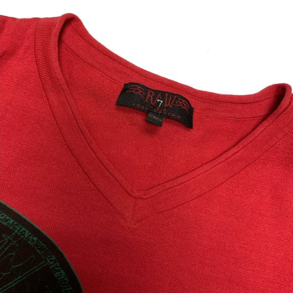 Raw7 DC Comics Batman Long Sleeve Shirt Red - Picture 3 of 6